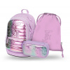 BAAGL A-35029 Core Lavender, školský set 3-dielny, batoh+peračník+taška na prezuvky