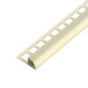 SP15/1 ukončovacia lišta C, štvrťoblúk, s vymedzovačom, ACARA, PVC slonová kosť, 6 mm, 2,5 m