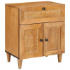 vidaXL Nočný stolík Svetlohnedá 50 x 33 x 60 cm mangový masív