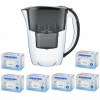 Filtračná kanvica Aquaphor Amethyst 2,8 l + 6 filtrov (3 + 3Mg), čierna