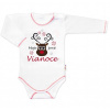 Baby Nellys Body dlhý rukáv Moje prvé Vianoce, Sob, biele, veľ. 62 56 (1-2m)