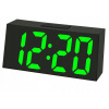 ZELENÝ ČITATEĽNÝ LED BUDÍK S TEPLOMEROM JVD SB3628.1, TRI ALARMY