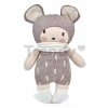 Bábika pletená šedá Baby Beau Knitted Doll ThreadBear 24 cm z jemnej a mäkkej bavlny v darčekovom balení od 0 mes