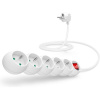 CONNECT IT predlžovací kábel 230V 5 zásuviek s vypínačom 2m biely CI-1286