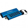 USB flashdisk Kingston IronKey Keypad 200C 64GB (IKKP200C/64GB) modrý