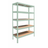 Meets-ecommerce UG Kovový regál profi 230x120x50, 4-7 políc Farba: Zelená, Počet polic: 5 políc