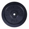 Gorilla Sports Liatinový záťažový kotúč, čierny, 5 kg