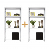 Trestles AKCIA 2x policový regál 1500x750x300, svetlosivý, 4 police RP6-4-2