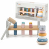VIGA PolarB Set Drevená pyramída + kladivo Montessori Polar Bear
