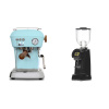 Ascaso Dream PID, Kid Blue + Eureka Helios 75, black