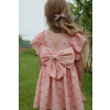Dievčenské šaty Konges Sløjd AVA BOW DRESS GOTS ružová farba, mini, áčkový strih, KS102444 122-128