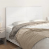vidaXL Čelá postele 4 ks biele 90x5x78/88 cm umelá koža - Biela - 176361-110582
