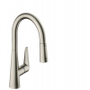 HansGrohe Talis M51 - Páková drezová batéria 200, s vyťahovacou spŕškou, vzhľad nerezový 72813800