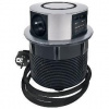 SOLIGHT zásuvkový modul PP120, 3 zástrčky, USB, bezdrát. nabíjení, barva hliník