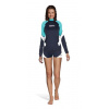 Tričko MARES RASH GUARD LOOSE FIT Short Sleeve - Dlhý Rukáv - Voľný strih - Dámske XS Tyrkysová