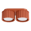 Sollux Lighting Stropné svietidlo Aura, 2x okrovo červené hliníkové tienidlo, (6 cm)