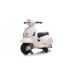 Elektrická motorka Vespa GTS, tyrkysové, s pomocnými kolesami, Licencované, 6V Batéria, 30W motor Farba: biele
