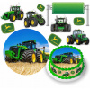 MEGA SADA OPŁATEK NA TORT JOHN DEERE Traktory Farmár + POSTAVY + TEXT 1