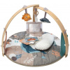 Bo Jungle Hrací deka s dřevěnou hrazdičkou Ocean Bliss
