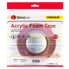 Obojstranná číra akrylová lepiaca páska 9mm x 1mm x 10m