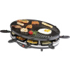 DOMO DO9038G raclette gril funkcia grilovania, nepriľnavý povlak, indikátor, 8 panvíc čierna; DO9038G