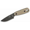 Vega ESEE IZULA-II-B-BO pevný nôž 7,3 cm, čierna, hnedá, Micarta, čierne plastové puzdro, pripnutie