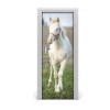 Samolepiace fototapety na dvere biely kôň 75x205