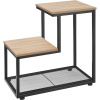 tectake 404272 odkladací stolík halifax 60,5x35,5x60,5cm - industrial svetlé drevo, dub sonoma