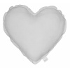 Cotton & Sweets Pure Nature dekoračný vankúš srdce zo 100% ľanu bledo šedá Velkosť: veľký