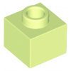 86996 Yellowish Green Brick, Modified 1 x 1 x 2/3 with Open Stud (Žlutozelená cihla, modifikovaná 1 x 1 x 2/3 s otevřeným čepem)