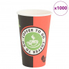 zahrada-XL Papierové šálky na kávu 1000 ks 16oz 400ml červená a čierna 4102789