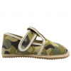 Beda Detské barefoot papuče BEDA - Army (slim) Veľkosť: 24