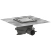 HANSGROHE RainDrain Spot Plus podlahová vpusť, mriežka 15 x 15 cm s výškovo nastaviteľným rámom, oceľ nerezová kartáčovaná, 56225800