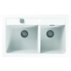 Alveus ATROX 50 kuchynský granitový drez so sifónom 79x50 - G-11 White 1131997