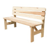 Drevená záhradná lavica v prírodnej farbe Viking – Rojaplast