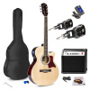 Max Showkit bezdrôtová elektrická akustická gitarová sada 4/4 - S vysielačom, prijímačom a príslušenstvom - Drevo