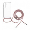 Fixed Pure Neck s ružovou šnúrkou na krk Samsung Galaxy S24+ FIXPUN-1257-PI