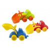 Stavebný stroj plast bager/nakladač 3 farby 26x13x11cm 12m+