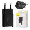 Baseus CCXJ010201 Kompaktní rychlonabíječka , 2x USB, 10,5 W (černá)