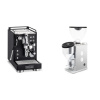 La Pavoni Mini Cellini, black + Rocket Espresso FAUSTINO 3.1, white