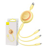 Baseus Bright Mirror 2, USB kábel 3 v 1 pre micro USB / USB-C / Lightning 3,5A 1,1 m (žltý) 6932172609061