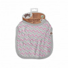 XKKO Bambusový podbradník Scandinavian Baby Pink Chevron, 8594161578833