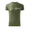 Pánske tričko Elegant - Signature White - Army - S