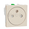 Schneider Electric Unica Zásuvka zarovnaná 230V/16A, 2P+T, clonky, 2 moduly, Béžová