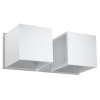 Sollux Lighting Nástenné svietidlo Quad, 2x biele kovové tienidlo
