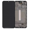 LCD display + dotyková doska + predný kryt pre Samsung Galaxy A25 A256, black