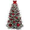 LAALU Ozdobený stromček ČERVENÉ VIANOCE 210 cm, 73 ks ozdôb a dekorácií