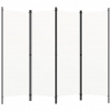 vidaXL so 4 panelmi krémovo biely 200x180 cm