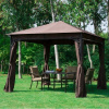 Predajný stan, altánok - Luxusný stan, hnedý, 3x3 m -01-0873