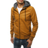 Pánska koženková bunda hnedá (tx3455) 3XL